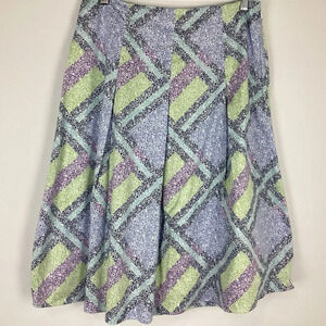 Talbots Floral Pleated Skirt Size 6